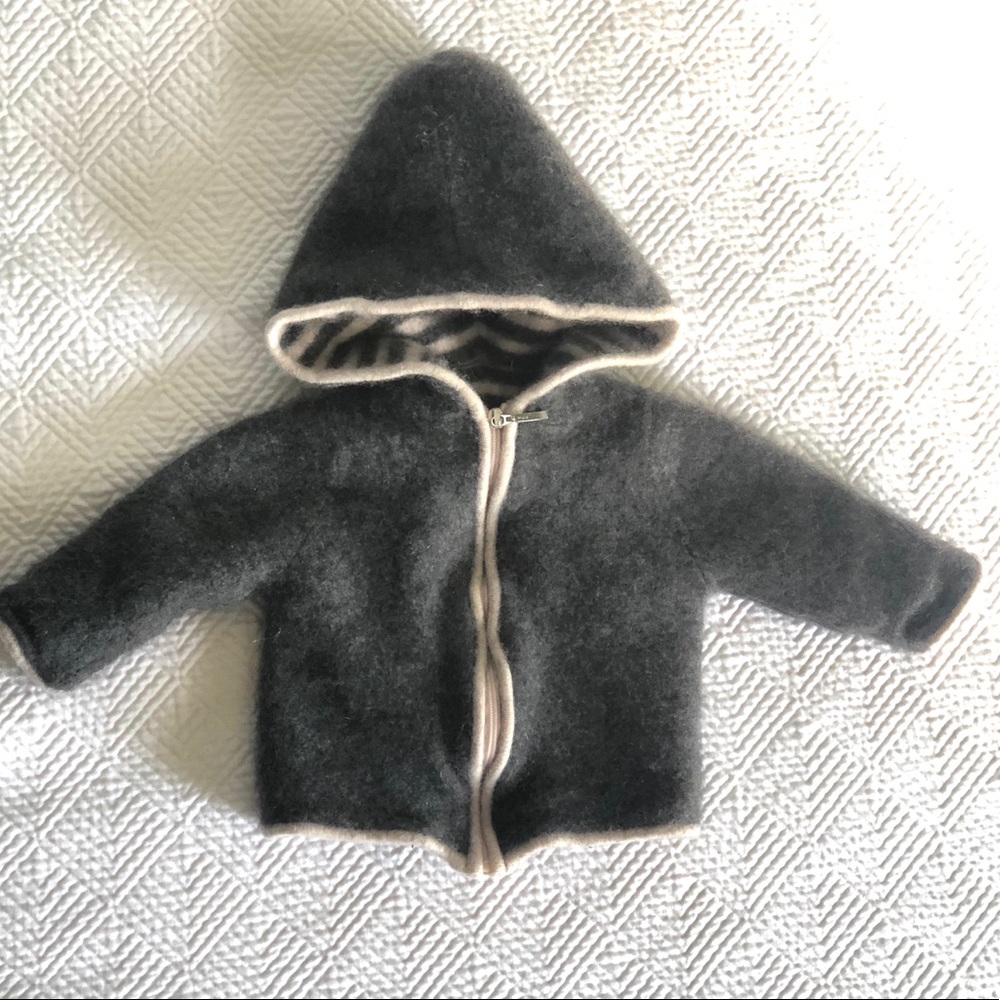 3/$18 100% Cashmere Sweater Hoodie 0-3mos